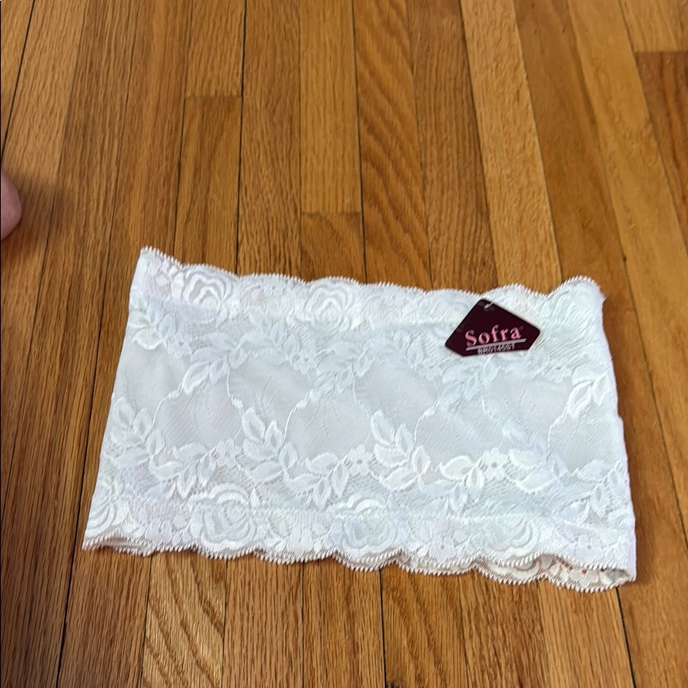 Sofra Ivory Lace Bandeau